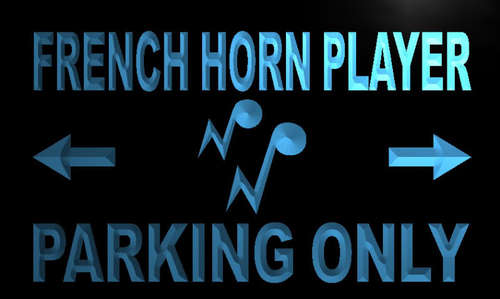 French Horn Player Parking Only Neon Light Sign